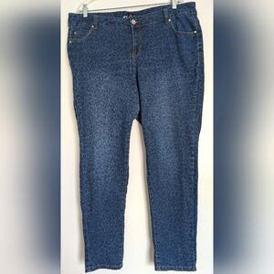 Lane Bryant Women's Leopard Print Denim Jeans